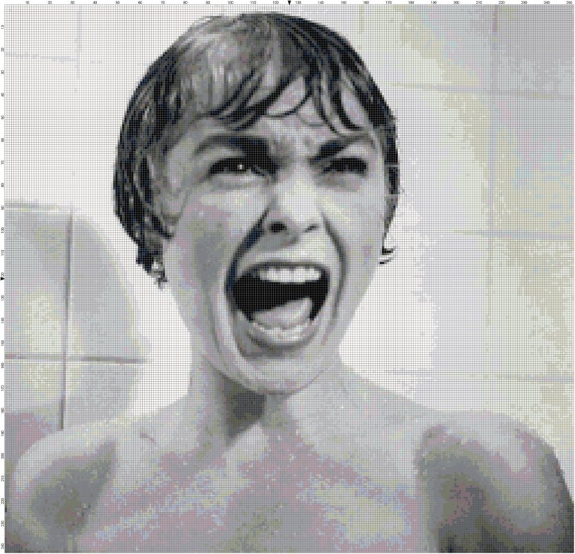 Janet Leigh in Psycho Cross-Stitch Pattern