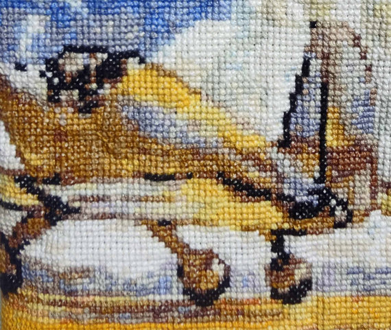 Pin-Up with Plane Finished Cross-Stitch http://www.ebay.com/itm/-/251722864165?ssPageName=ADME:L:LCA:US:1123