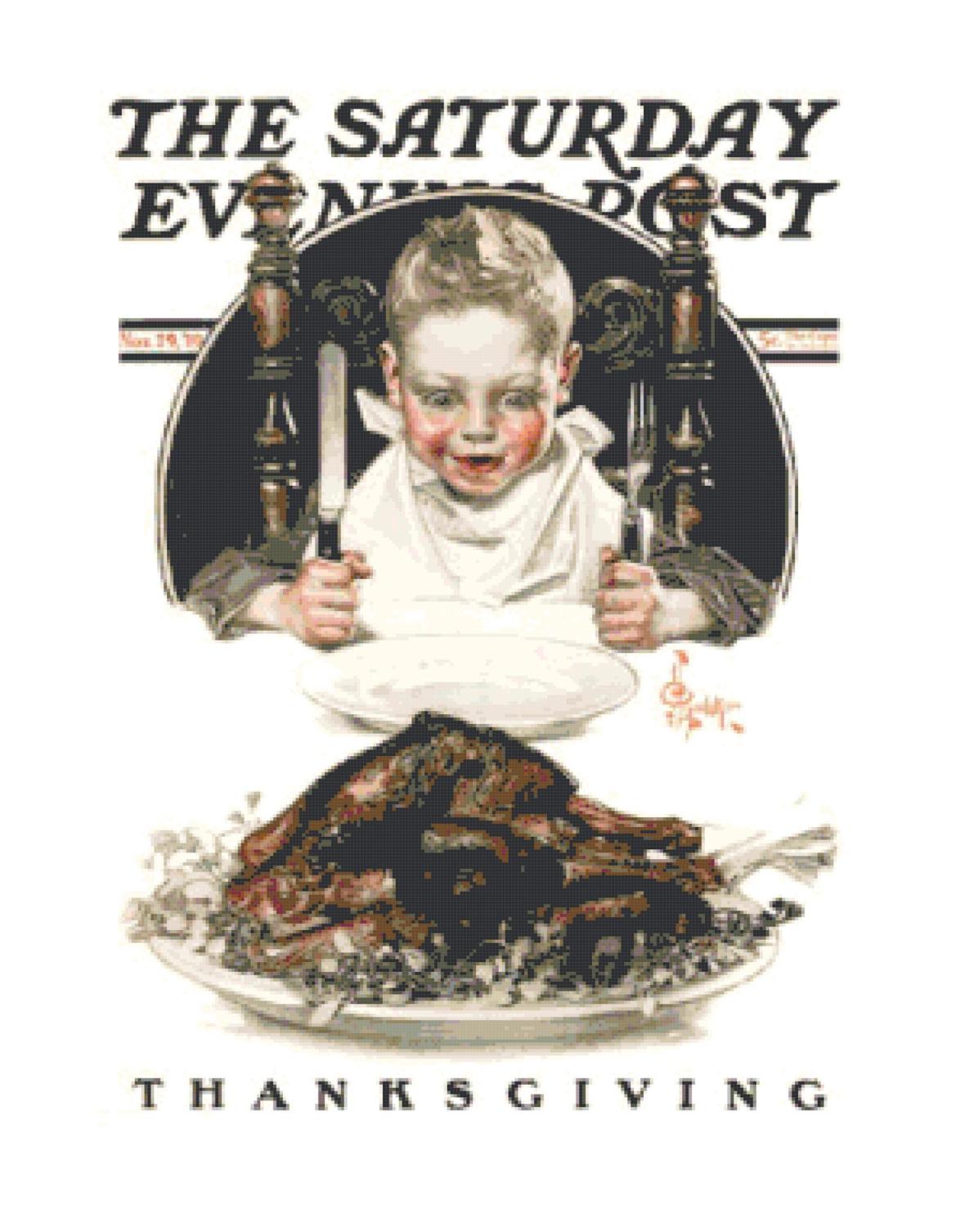 rsz_saturday_evening_post_boy_with_thanksgiving_turkey_on_table