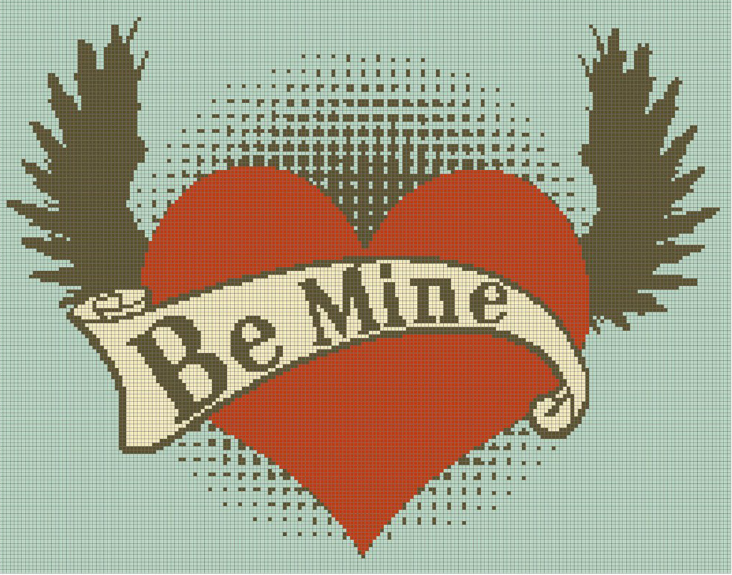 Be Mine Cross Stitch Pattern