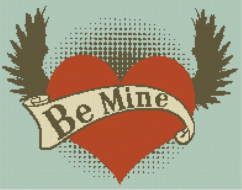 Be Mine Cross Stitch Pattern