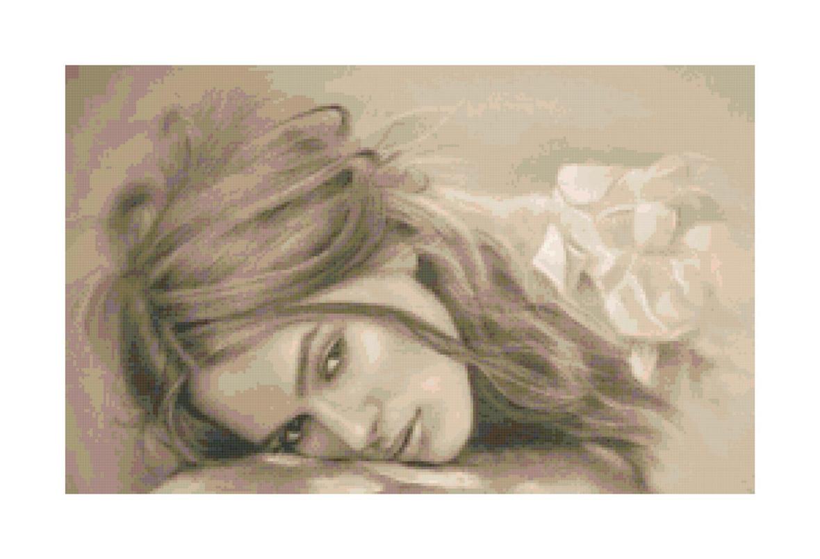 Keira Knightly cross stitch pattern