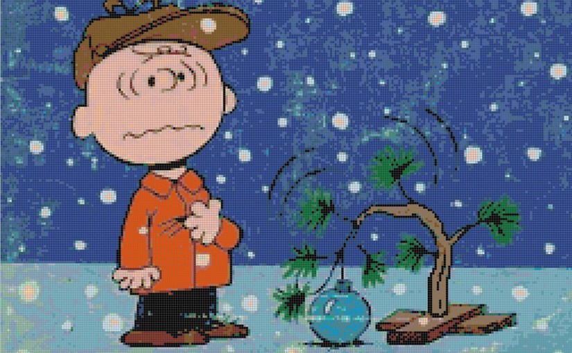 Charlie Brown Christmas Tree cross-stitch pattern