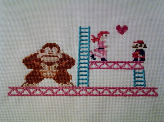 Donkey Kong cross stitch