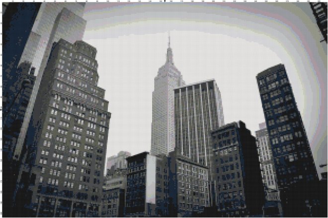 NYC Skyline cross stitch pattern